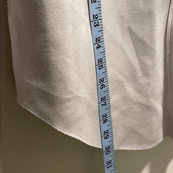 Joie Cream/Taupe Button-Up Utility Shirt Shacket - Picture 7 of 15